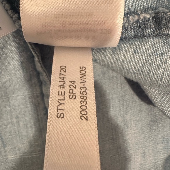 J. Crew Factory Light Blue Denim Shirt Chambray Denim Staple Neutral Sz XS - Picture 7 of 7